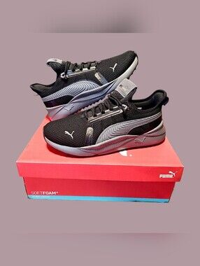 🚹 9 US — Puma Pacer Street Knit (WIDE) [BLACK/COOL DARK GREY] 39876802